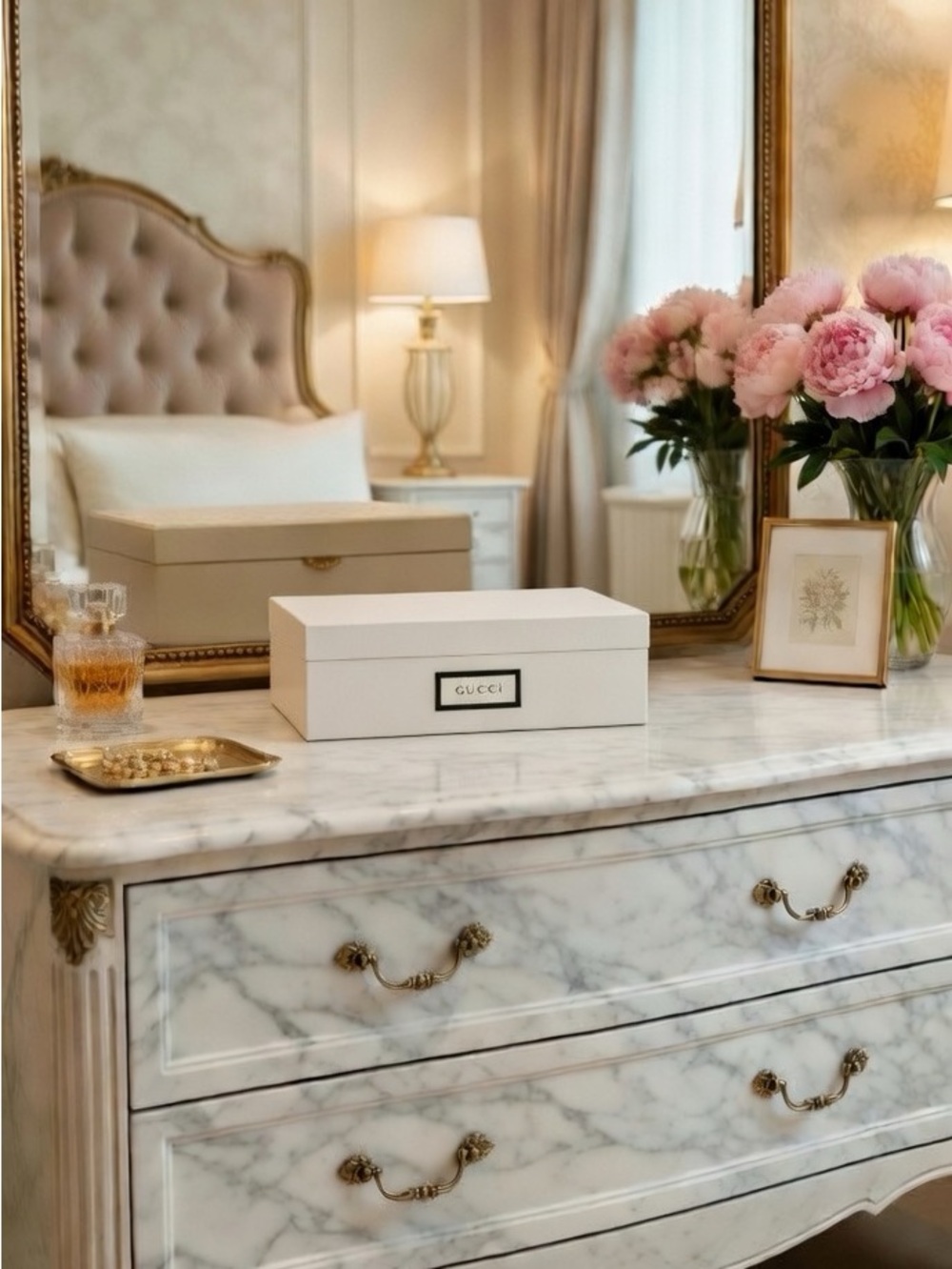 Gucci Pink Beauty Quilted Jewelry Case